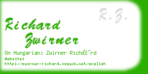 richard zwirner business card